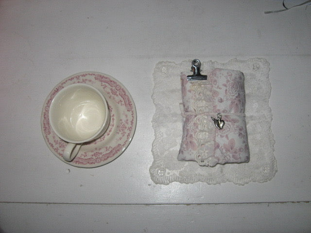 Porte Carnet A6 - Baby Pink Shabby Chic