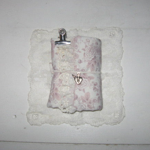 Porte Carnet A6 - Baby Pink Shabby Chic