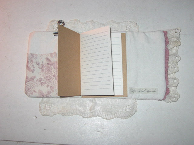 Porte Carnet A6 - Baby Pink Shabby Chic